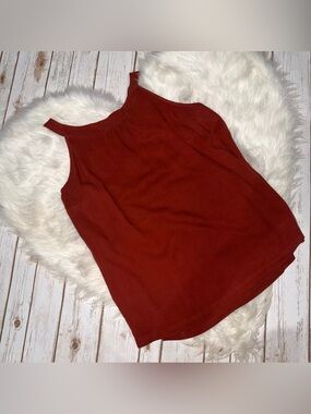 Soft Surroundings 1X Women's Tunic Top Sleeveless Tencel Terracotta